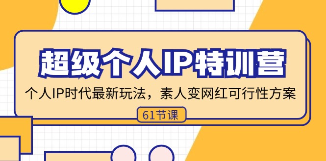 超级个人IP特训营，个人IP时代才最新玩法，素人变网红可行性方案 (61节-数码之翼